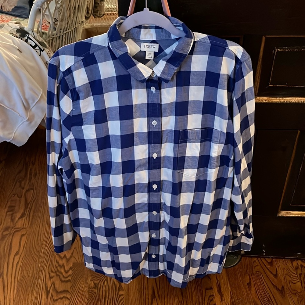 J Crew flannel top